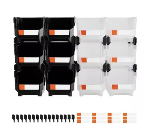 Stackable Plastic Storage Bins for Garage, Small Parts, Office GB40915
