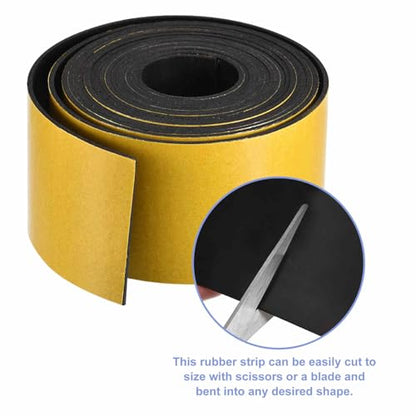 MECCANIXITY Adhesive Neoprene Rubber Strips Sheet 2"x118"x 0.06"(W L THK) - color: Yellow, size: 2" x 118" x 0.06"
