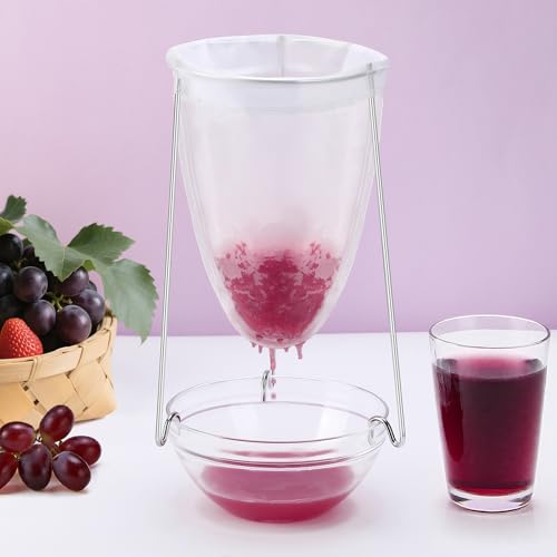 Stable Jelly Strainer Stand with 3 Strainer Bags, 1 Set