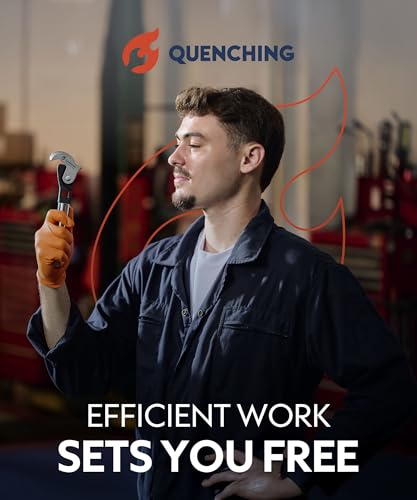 QUENCHING Crowfoot Wrench Set, Self-Adjusting 3-Piece Kit for Automotive Repair, Fits 1/4", 3/8", 1/2" Drives, 5–32mm Range, Spring-Loaded Grip for Tight Access Bolts, Fuel Lines & Brake Line Work - size: 3-Piece Set