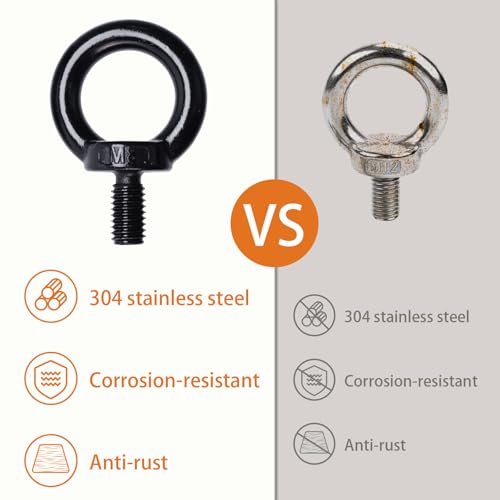 Antrader M8 Lifting Eye Bolts,Machinery Shoulder Lifting Eye Bolt,4Pcs - size: M8,4pcs