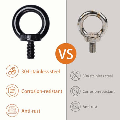 Antrader M8 Lifting Eye Bolts,Machinery Shoulder Lifting Eye Bolt,4Pcs - size: M8,4pcs