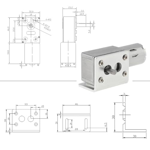Worm Gear Motor 12V 160RPM Electric High Torque Rotation DC Motor