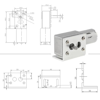 Worm Gear Motor 12V 160RPM Electric High Torque Rotation DC Motor