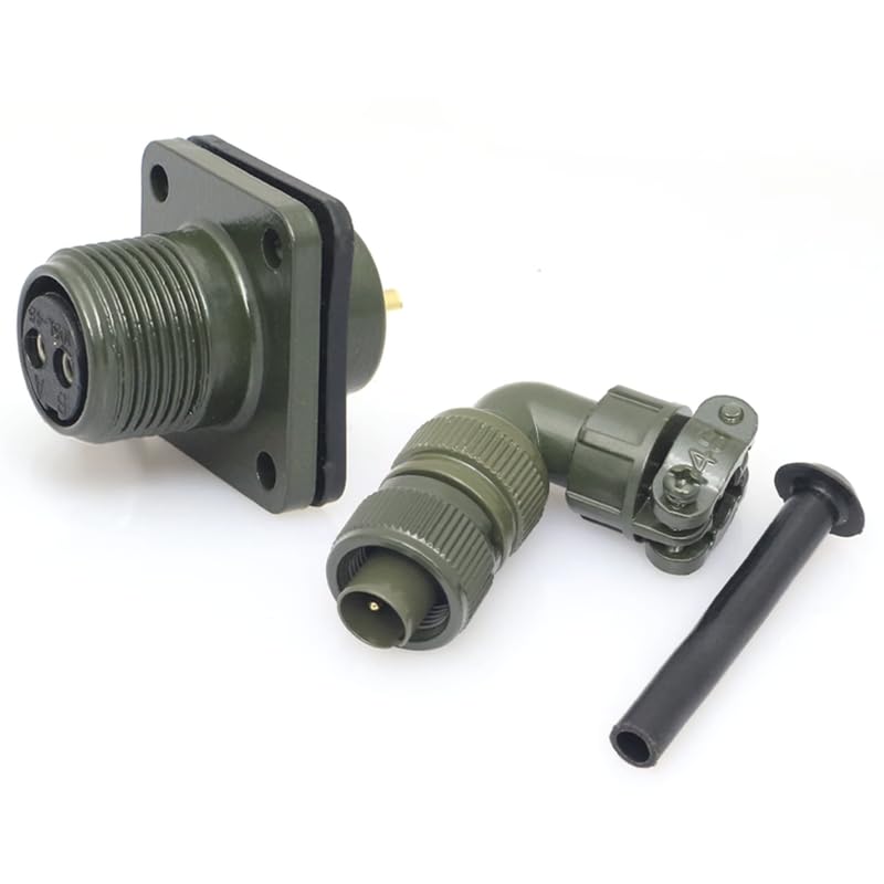 1Set MS3102A-10SL-4S+MS3108A-10SL-4P Circular Industrial Connectors,2Pin Female&Male,90 degree elbow,MIL-DTL-5015 Series Waterproof Aviation Sockets Connectors for aviation and industrial environments - color: MS3102A10SL-4S+MS3108A10SL-4P