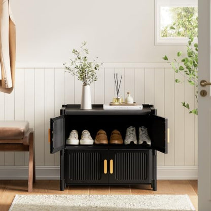 3-Tier Shoe Cabinet, 12-Pair Storage for Entryway - size: 3-Tier