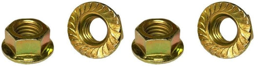 (8) 1/2-13 Hex Serrated Flange Nuts Grade 8 Zinc Yellow (Pack of 2) - size: One Size (Pack of 2)
