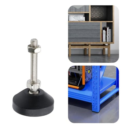Antrader 4Pcs M8 x 2 Inch Steel Adjustable Leveling Feet,2 Inch Nylon Base - color: Style 1, size: D50 x M8 x H50