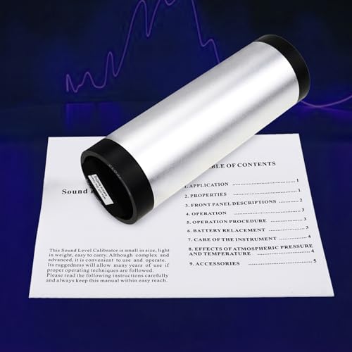 Sound Level Calibrator Decibel Meter Sound Level Reader Sonometro Decibel Meter Calibrator 94db & 114db Output Levels For 1 Inch And 1/2 Inch Mic