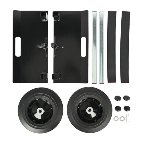 AIWFL Panel Dolly Heavy Duty 1100LBS Door Dolly Cart with 10" Solid Wheels - color: Black