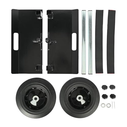 AIWFL Panel Dolly Heavy Duty 1100LBS Door Dolly Cart with 10" Solid Wheels - color: Black
