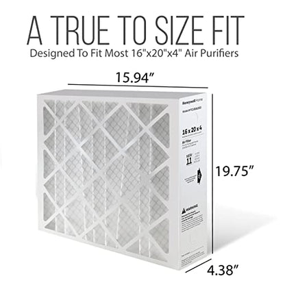 16x20x4 AC Furnace Air Filter Replacement - FC100A1003 HVAC Furnace Filters Merv 11 Filter Media, AC Filter with Homequip Disposal Bag, 2-Pack (Actual Size: 15.94 x 19.75 x 4.38 Inches)