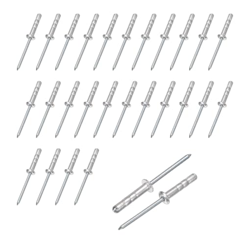 HARFINGTON 50pcs Aluminum Large Head Grip Rivets 5/32" x 3/4" - size: 5/32" x 3/4"
