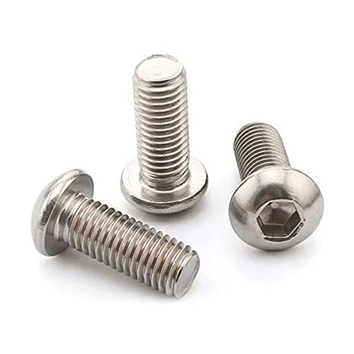 50 Pcs 1/4-20 x 1 Button Head Socket Cap Bolts Screws,304 Stainless Steel 18-8,Allen Socket Drive,Bright Finish,Fully Machine Thread (1/4-20 x 1 50pcs) - size: 1/4-20 x 1 50 pcs