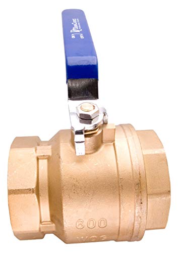 4" Brass Ball Valve Full Port 600 WOG Blue Handle for Water Oil Gas - size: [4"]