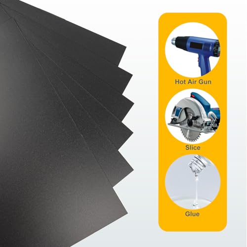 4 Pack Black Plastic Sheets 12x12x0.04 in Flexible High Tensile Plastic Sheets,Plastic Sheet Hard Plastic Sheet Black Plastic Panel for DIY Materials Handicrafts Home Decoration - size: 12x12x0.04 in