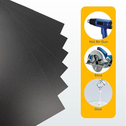 4 Pack Black Plastic Sheets 8x12x0.04 in Flexible High Tensile Plastic Sheets,Plastic Sheet Hard Plastic Sheet Black Plastic Panel for DIY Materials Handicrafts Home Decoration - size: 8x12x0.04 in
