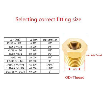 Joywayus 2Pcs Brass Reducing Hex Bushing 3/4" NPT Male to 1/2" NPT Female - size: 3/4" NPT Male x 1/2" NPT Female, style: 2PCS