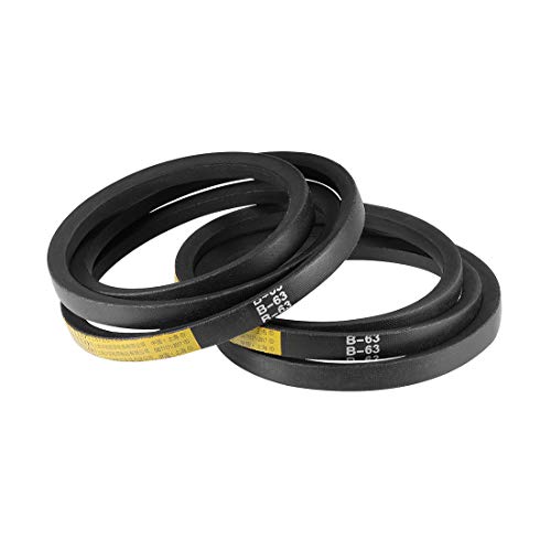 uxcell B63 V-Belts 63" Pitch Length, B-Section Rubber Drive Belt 2pcs - size: 63"