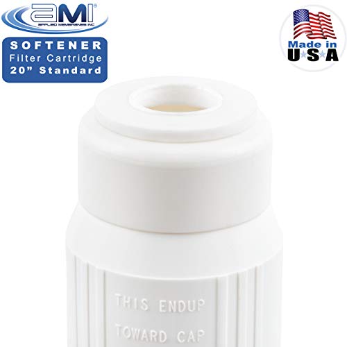 AMI Water Softening Filter Cartridge, Ion Exchange Resin, 20" Standard - style: 20 Inch Standard