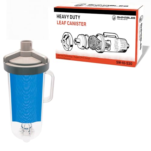 Swimables W530 Large Capacity Leaf Canister with Mesh Bag - Heavy Duty Pool Vacuum Leaf Canister Compatible with Hayward Pool and Spa Cleaners Replacement for Inline Leaf Catcher - style: SW-10-530