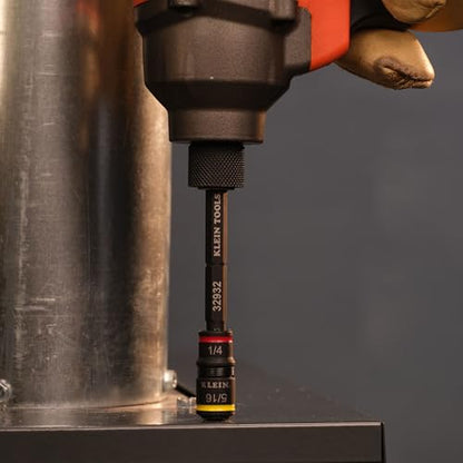 Klein Tools 32516HD KNECT 16-in-1 Impact-Rated Hybrid Screwdriver/Nut Driver, Flip Socket, 11 Bits, 2 Nut Drivers, 3/8-Inch Square Adapter - size: 16-in-1