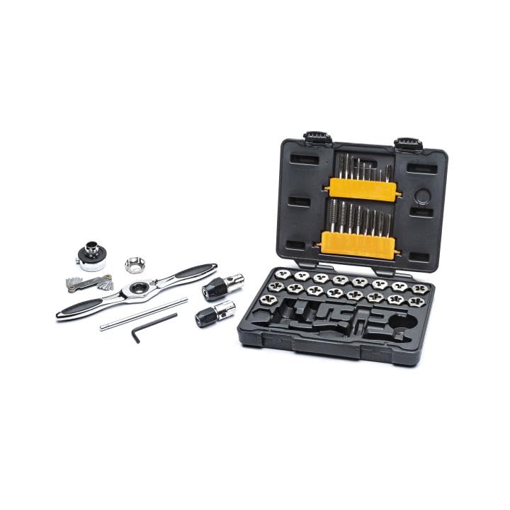 GEARWRENCH 42 Piece Ratcheting Tap & Die Set, Metric - 3886 - size: 42 PC, style: Metric