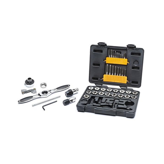 GEARWRENCH 42 Piece Ratcheting Tap & Die Set, Metric - 3886 - size: 42 PC, style: Metric