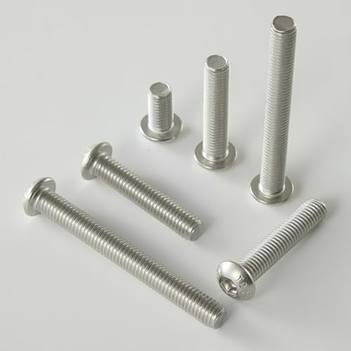 M10x1.5 Bolt, M10 x 65mm Button Head Socket Cap Bolts Screws,304 Stainless Steel(A2-70), Allen Hex Drive, Bright Finish, Fully Threaded, Quantity 6 - size: M10 x 65mm(6PCS)
