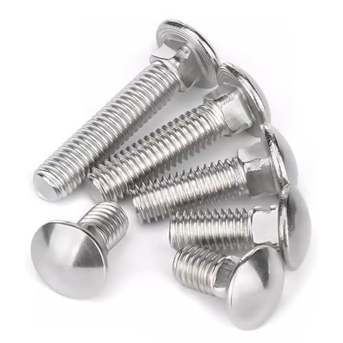 1/4-20 x 1-1/4" Carriage Bolts Screws, Stainless Steel 18-8 (304) Round Head Square Neck Carriage Bolts, Fully Threaded, Pack of 20 - size: 1/4-20 x 1-1/4"