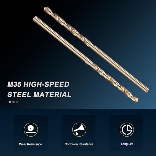 PATIKIL 1.9mm Drill Bit M35 Cobalt 5% High-Speed Steel for Metal 10 Pack - size: 1.9mm