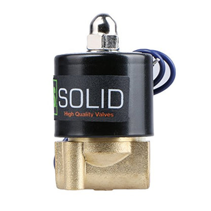 U.S. Solid 1/8" Brass Electric Solenoid Valve 12V DC Normally Closed NBR - size: 1/8" NC