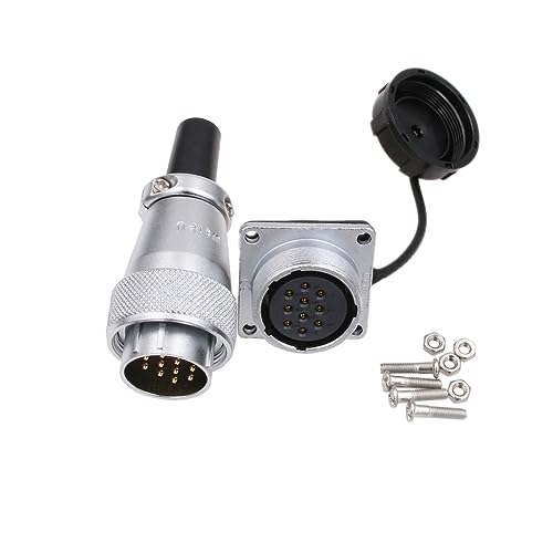 WS24 10 Pin Connector Male Female Aviation Circular Power Electrical Dustproof Industrial Metal Corrosion Resistance 18 AWG Wire 10A