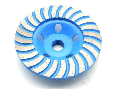 TMAX 4" Diamond Turbo Segment Grinding Cup Wheel 5/8" Arbor on Marble Tile - size: 4 inches