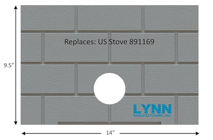 Replacement US Stove American Harvest 6039 Ceramic Brick, 891139, 2810A - size: 891139