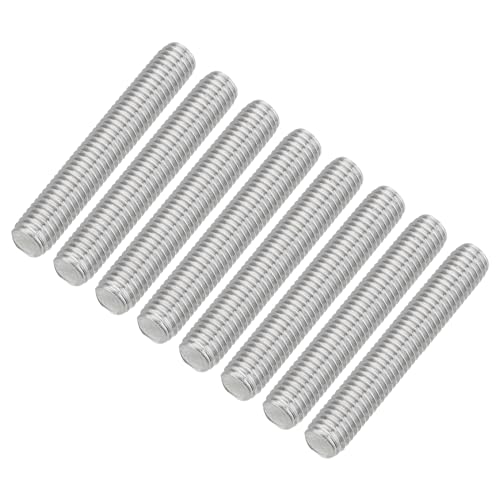 uxcell 8Pcs Fully Threaded Rod, M8 x 50mm 304 Stainless Steel Right Hand Thread Bar Studs M8-1.25 Thread Pitch for Furniture Machinery Assembly - size: M8 x 50mm