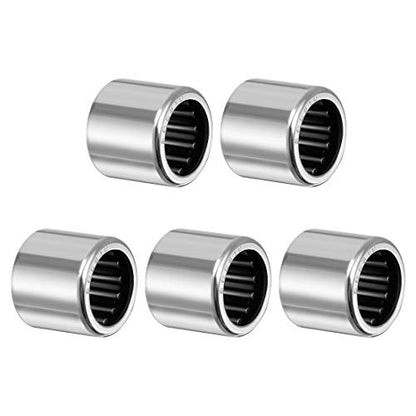 uxcell SCE810 Needle Roller Bearings, Drawn Cup Open End, 1/2-inch Bore 11/16-inch OD 5/8-inch Width 12300N Static Load 8800N Dynamic Load 5pcs - size: 1/2x11/16x5/8"