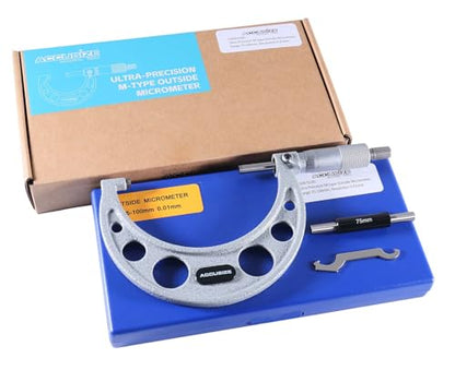Accusize Outside Micrometer, 75-100mm x 0.01mm, EG00-0100 - size: 75-100mm
