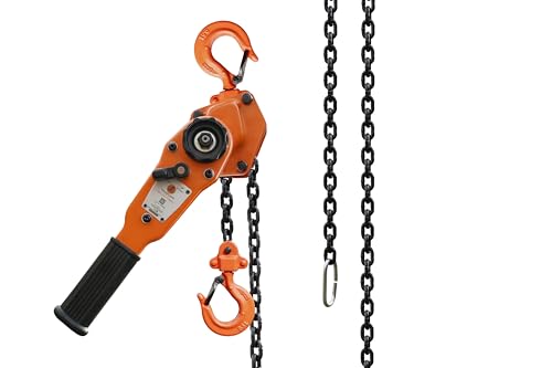 GORILA Manual Lever Hoist 360° | Manual Ratchet Chain Puller Hoist | 1100LBS - 5FT (0,5 Ton - 1,5m) | Safety Factor 4:1 | Since 1989 - size: 1100lbs - 5ft / 0,5t - 1,5m