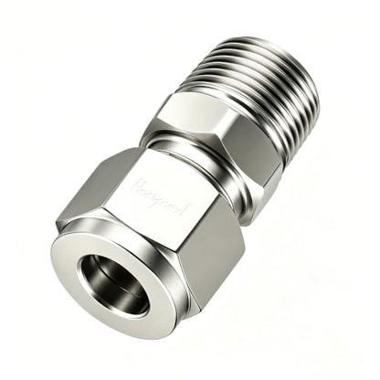 1/2 Compression Fitting, Stainless Steel 304 Tube Fittings, 1 Pc - size: NPT 1/2-1/2" O.D. 1 pc