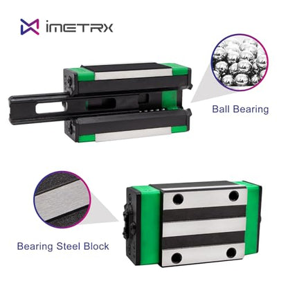 HGR20 Linear Guide Rail Kit - 2 Pcs 1000mm Rails + 4 Pcs HGH20CA Bearing Blocks High Precision, Anti-Rust for 3D Printers, CNC Routers, Lathes & DIY Automated Machines - size: 1000mm
