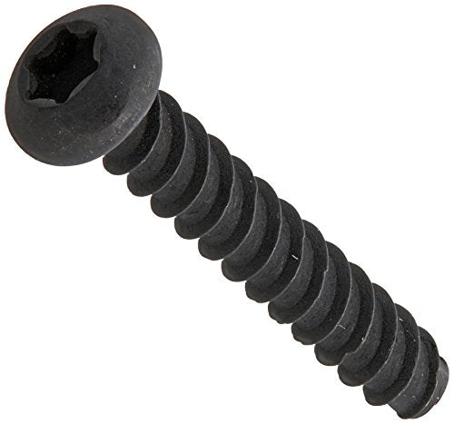 Small Parts 0608LTPB Steel Thread Rolling Screw for Plastic, Black Oxide Finish, Pan Head, Star Drive, #6-19 Thread Size, 1/2" Length (Pack of 100)