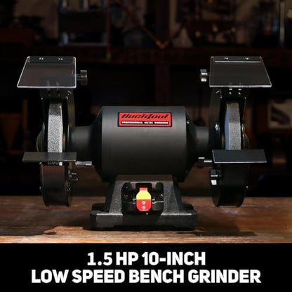 BUCKTOOL 10" 1.5HP Low Speed Bench Grinder,High Precision Wobble Free Wheel - style: 10" Low Speed Pro