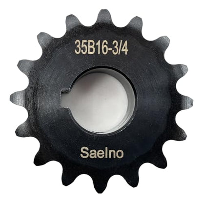 #35 Roller Chain Sprocket Type B 3/4 inch Bore 16 Tooth, Hardened Antirust 1045 Steel Drive Sprockets 35B16-3/4