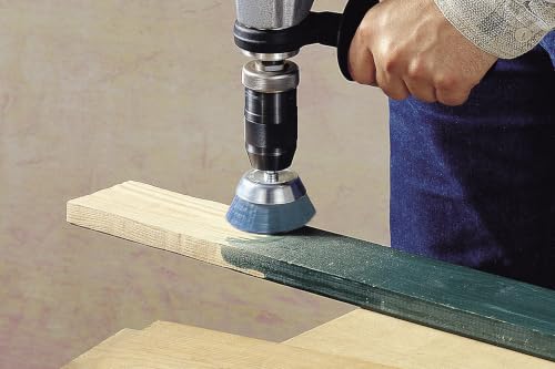wolfcraft Nylon Wire Cup Brush - Soft Polishing Wheel for Wood & Metal