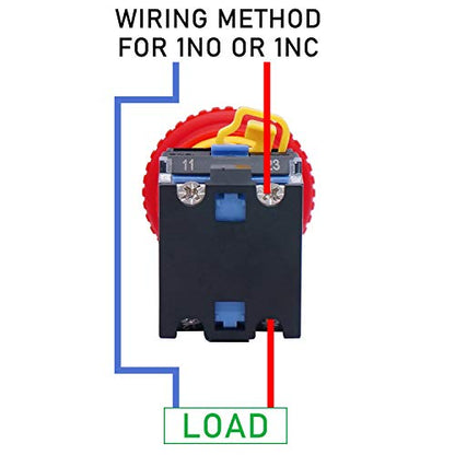 TWTADE / 22mm 1 NC 1 NO Red Mushroom Latching Action Emergency Stop with Cover Push Button Switch 10A 440V Add Protection Cover LA38A-11ZS-Z - color: Red with Protective Cover, size: 1NO 1NC