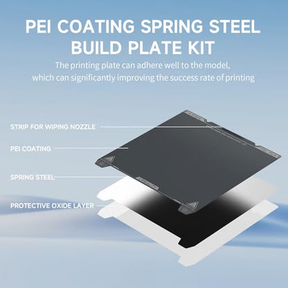 Official Creality K1C Build Plate 235x235mm Original Smooth PEI Sheet with Nozzle Cleaner Flexible Spring Steel Magnetic Platform Plate for K1/K1C/Ender 3/3 V2/3 V3/3 V3 KE/3 V3 SE/3 Neo/3 V2 Neo - style: K1C Smooth