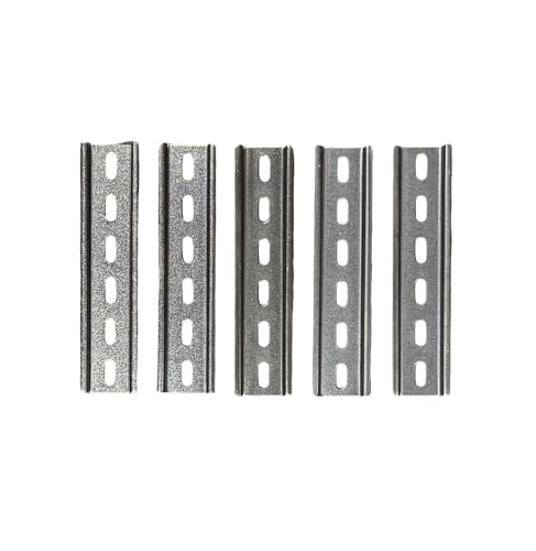 International Connector T&G 5 Pieces DIN Rail Slotted Zinc-Plated Steel RoHS 35mm Wide 7.5mm High (6") - size: 6"