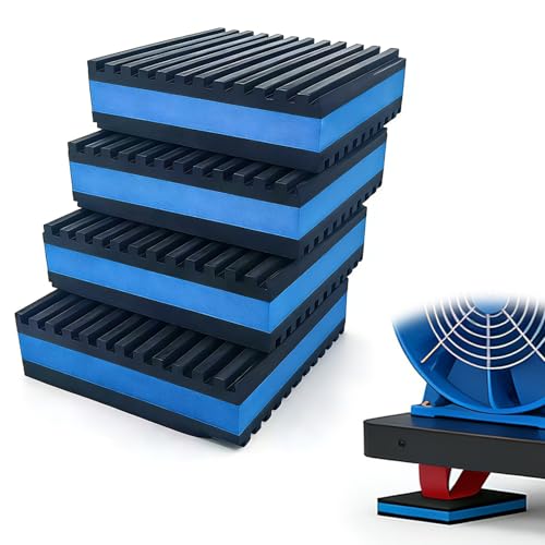 4pack Vibration Isolation Pads Heavy Duty Anti Vibration Pads for Treadmill 4 Inch X 4 Inch for Washer Air Compressor,Mechanical Vibration Damping Pads for Speakers/Sound Isolation Pads for Generator - size: 4'' X 4'' X 7/8"(Square)