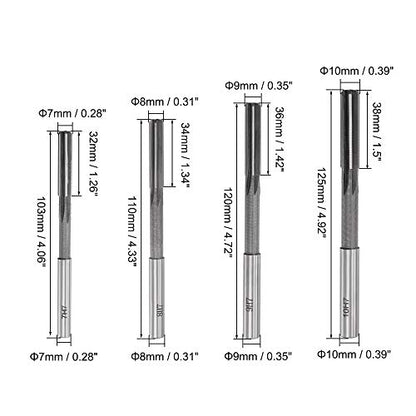 uxcell Chucking Reamer Set Lathe Machine Reamer Straight Flute Milling Cutter High Speed Steel H7 Tolerance (2mm 3mm 4mm 5mm 6mm 7mm 8mm 9mm 10mm) 9pcs - style: H7